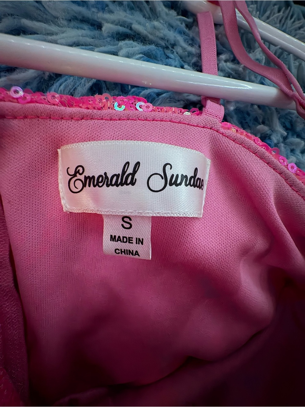 Emerald Sundae Hot Pink Sequin-Trim Girls One-Piece